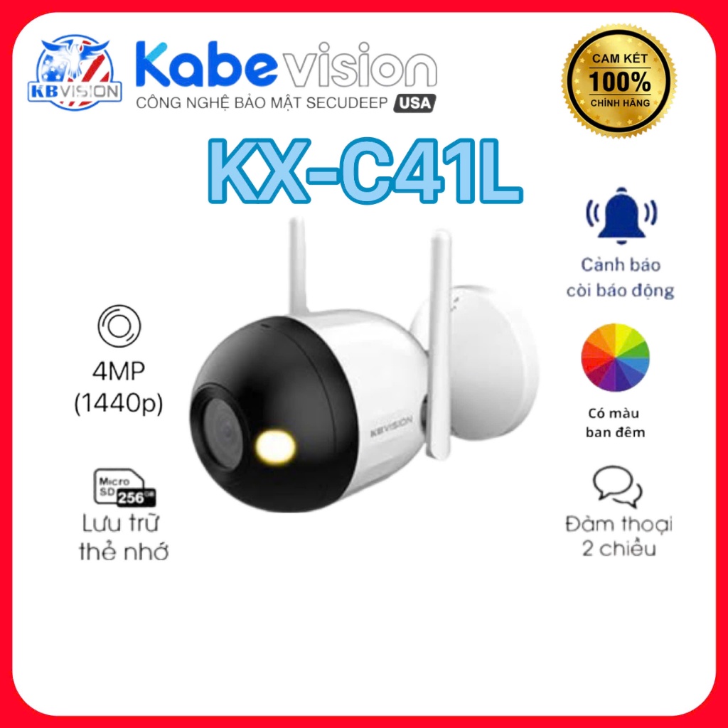 Camera Wifi Full Color 4MP KBVISION KX-C41L