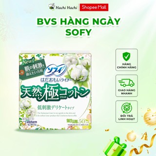  Băng vệ sinh hàng ngày Unicharm sofy natural cotton 50 miếng - Hachi Hachi Japan Shop 