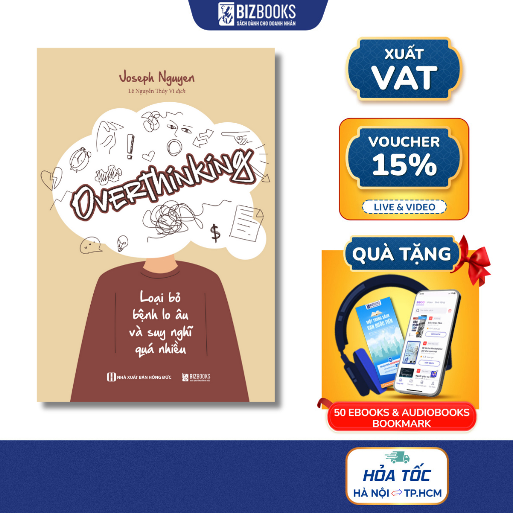 Sách Overthinking - Loại Bỏ Bệnh Lo Âu Và Suy Nghĩ Quá Nhiều - Nhật Ký Chữa Trị Căn Bệnh Lo Lắng Tro