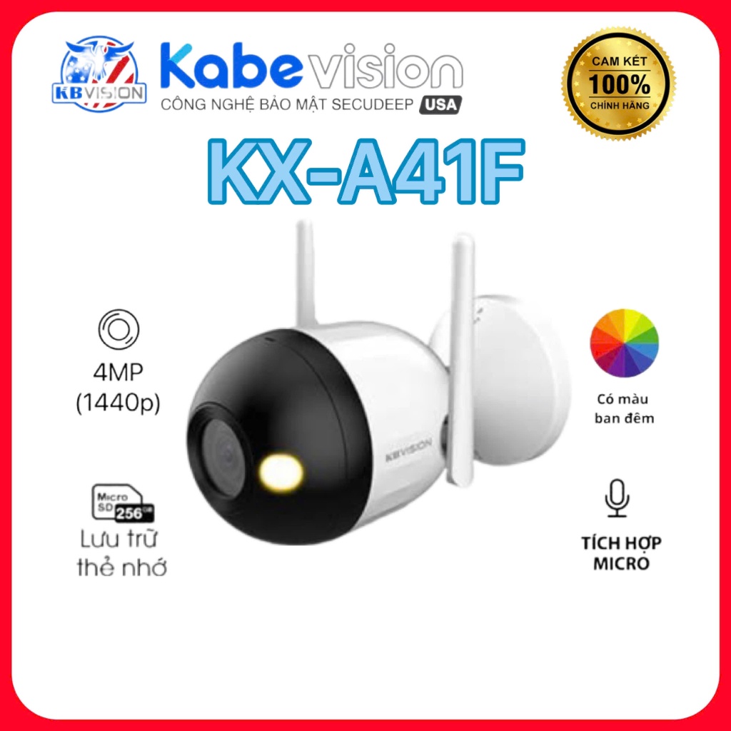 Camera Wifi Full Color 4MP KBVISION KX-A41F