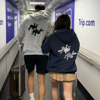  SCHÖ - BÖU HOODIE áo hoodie cotton lót lông 410gsm không xù thêu nổi hai mặt 