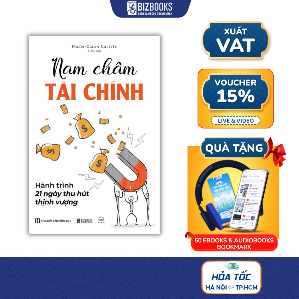 Sách Nam Châm Tài Chính - Hành Trình 21 Ngày Thu Hút Thịnh Vượng - Bizbooks