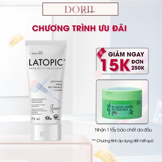  Latopic Kem dưỡng ẩm làm dịu cho da dị ứng kích ứng Latopic Face And Body Cream 75ml tặng tẩy bào chết Dr.sera 