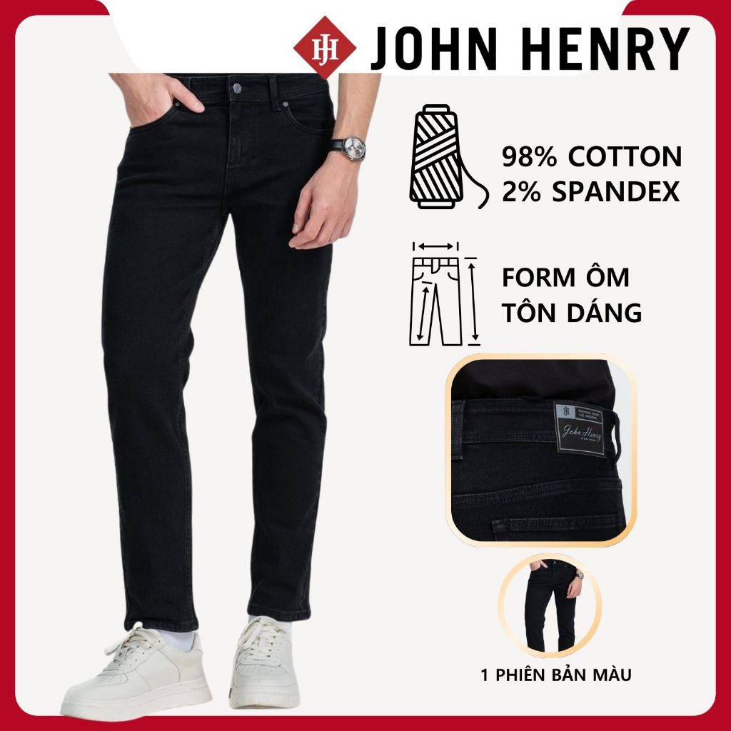 JOHN HENRY - JN25FH50T - Quần Jean Dài Nam Form Ôm -  SLIM FIT