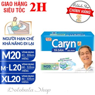Tã dán người già caryn m20/ l20 miếng / caryn tiết kiệm m18+2/ l18+2 miếng
