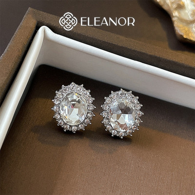 Bông tai nữ chuôi bạc 925 Eleanor Accessories đính đá phụ kiện trang sức khuyên tai basic 11020