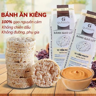  Bánh gạo lứt GUfoods bánh gạo healthy không đường không chiên dầu tốt cho người ăn kiêng giảm cân 