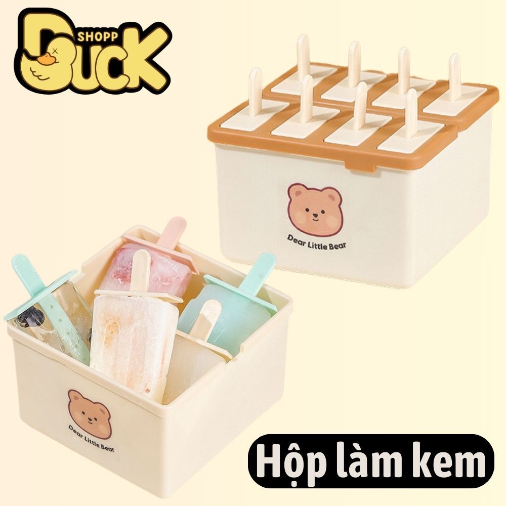 Khuôn Làm Kem Que 3/4/6/8 Cây Đủ Loại Khuôn Khay Làm Kem Nhựa Nguyên Sinh An Toàn Chống Mùi