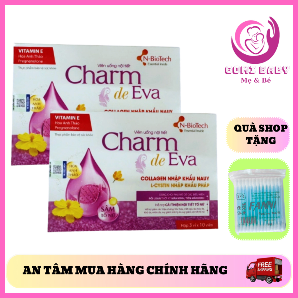 [CHÍNH HÃNG]  N-Biotech Viên uống nội tiết Charm de Eva N-BioTech hộp 30 viên