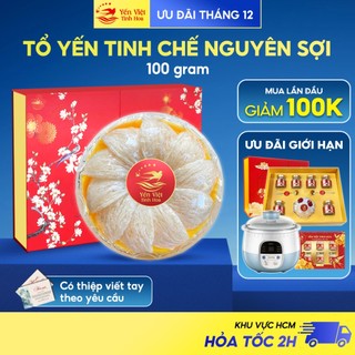  100g Tổ Yến Tinh Chế Sợi Nguyên Chất 100% - Không Tẩy Trắng  Pha Độn Tạp Chất - Yến Việt Tinh Hoa 