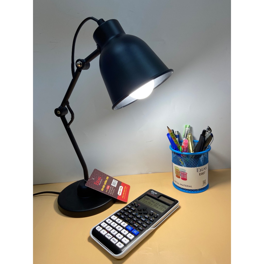 [ERASVN] Đèn Bàn Bảo Vệ Mắt Cao Cấp E363 kèm bóng (màu đen)
