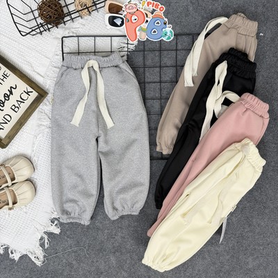 Quần Dài Cho Bé Trai Bé Gái Dáng Bomber Bo Gấu Thu Đông Vải Nỉ 2 Da, Gi ữ Ấm Tốt, Dễ Phối Đồ BabyBoo - PiBo Store-QBN