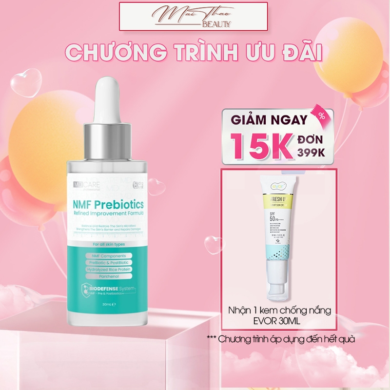 MD CARE Serum Cân Bằng Lợi Khuẩn Và Phục Hồi Hàng Rào Bảo Vệ Da NMF Prebiotics Serum 30ml tặng KCN E