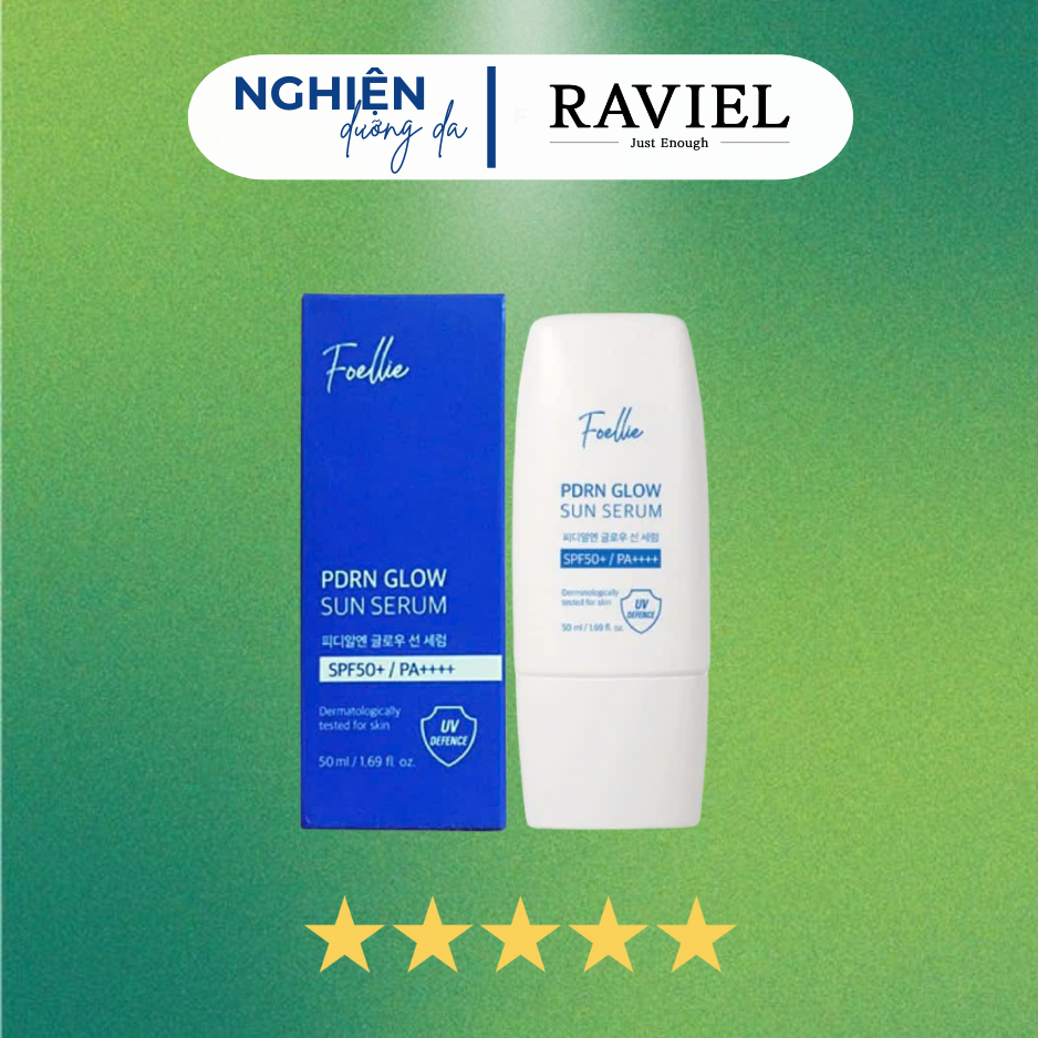 Foellie PDRN Glow Sun Serum SPF50+ Tinh Chất Chống Nắng Foellie PDRN 50ML Hàn Quốc