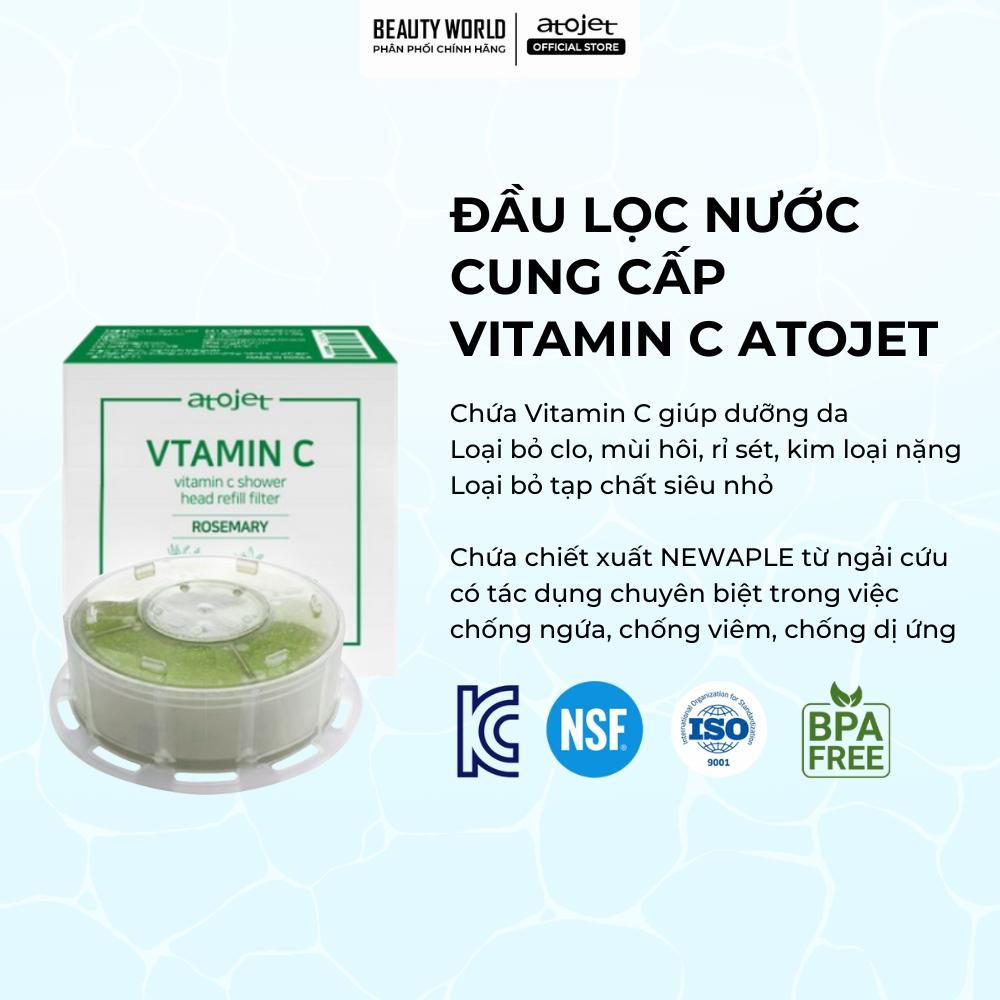 Đầu lọc nước cung cấp Vitamin C Atojet lọc clo cải thiện da tóc