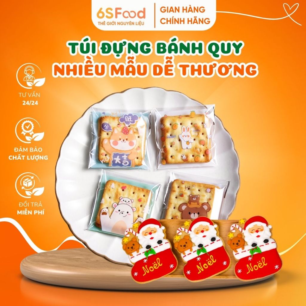 Túi Đựng Bánh Quy Dán Có Keo siêu xinh, mẫu hot 2026 - 6SFOOD