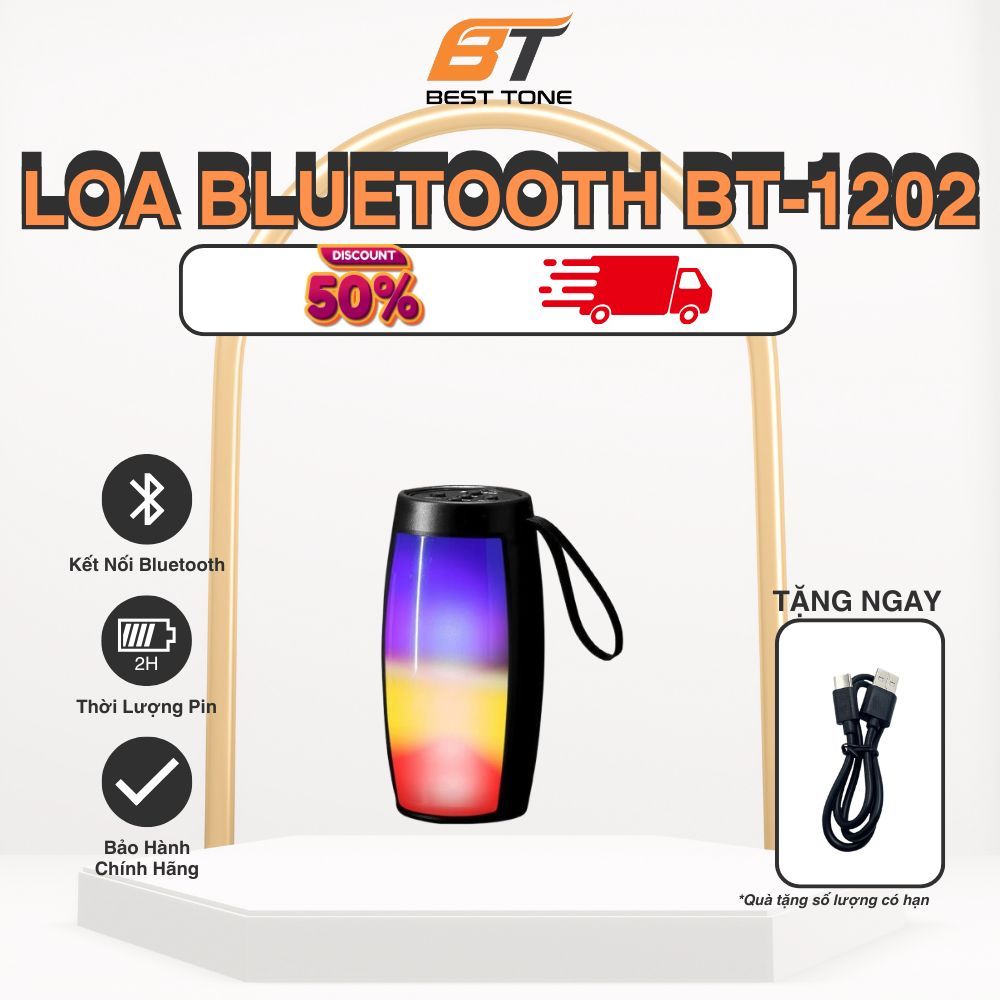 [BT]Loa Bluetooth BT-ZQS-1202 nghe nhạc để phòng, trang trí phòng ngủ, có nhiều chế độ chỉnh đèn LED