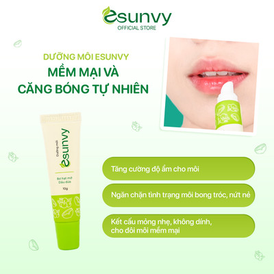 Dưỡng Môi Esunvy Bảo Vệ Môi Không Bị Khô Ráp, Nứt Nẻ, Luôn Căng Mọng, Mềm Mại Tự Nhiên Tuýp 10g