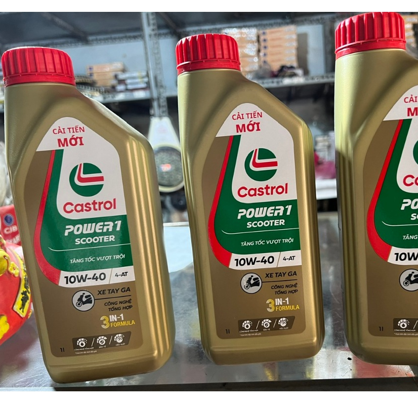 Dầu nhớt Castrol powerl scooter10w-40 1L dùng cho xe tay ga