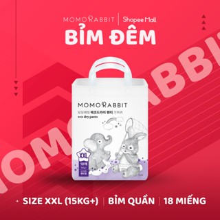  Bỉm quần ban đêm Momo Rabbit - size XXL - 18 pcs - 15kg+ 