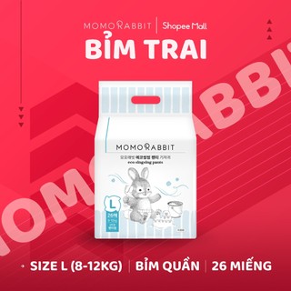  Bỉm quần bé trai Momo Rabbit - Size L - 26 pcs - 8-12kg+ 