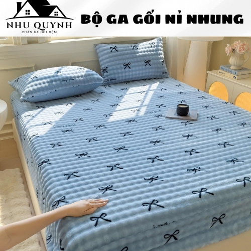 Bộ ga gối drap giường, ga trải giường + 2 vỏ gối nằm +vỏ gối ôm đơn giản m6 m8 2m2 Như Quỳnh Bedding