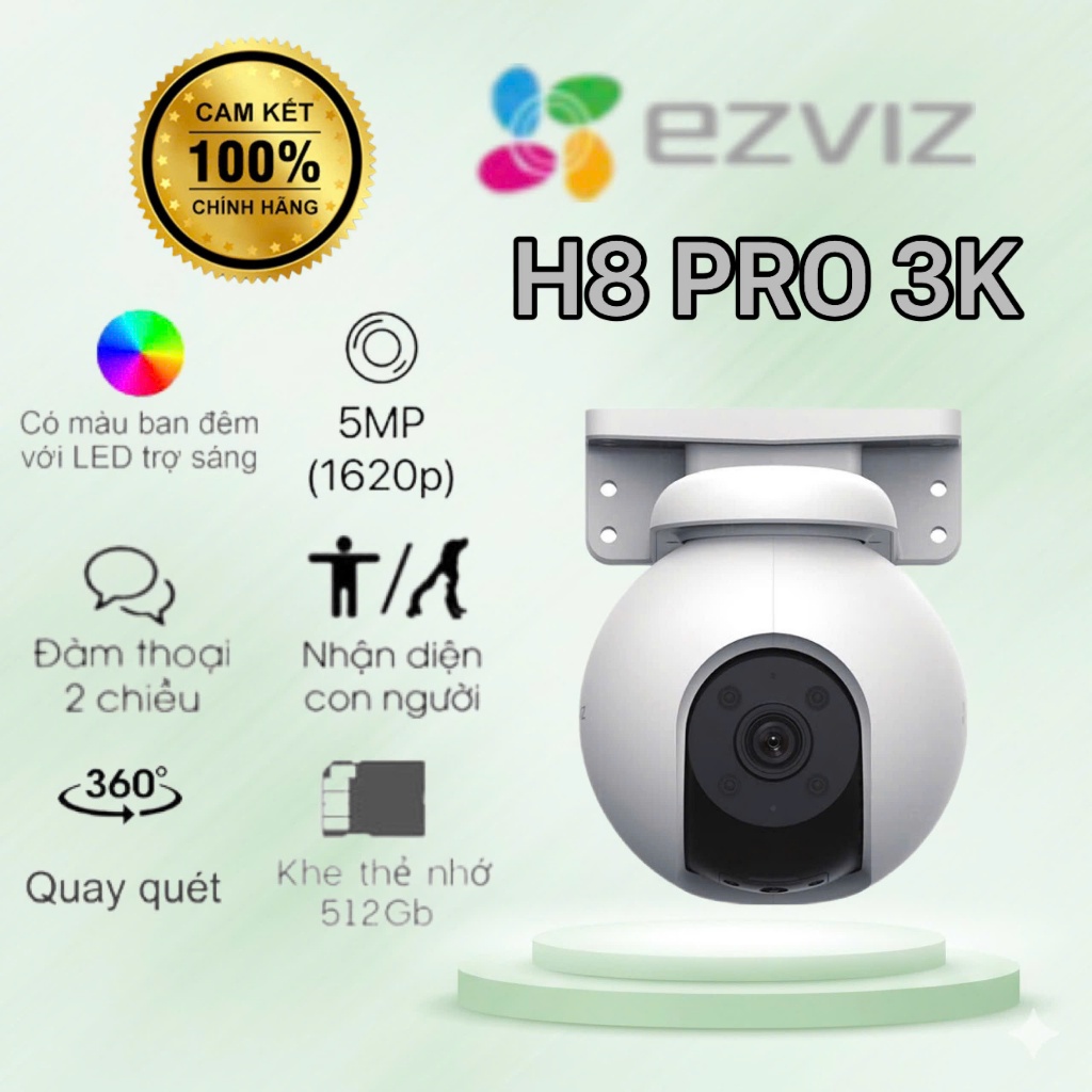 Camera EZVIZ CS-H8 PRO 3K (5MP) WiFi ngoài trời