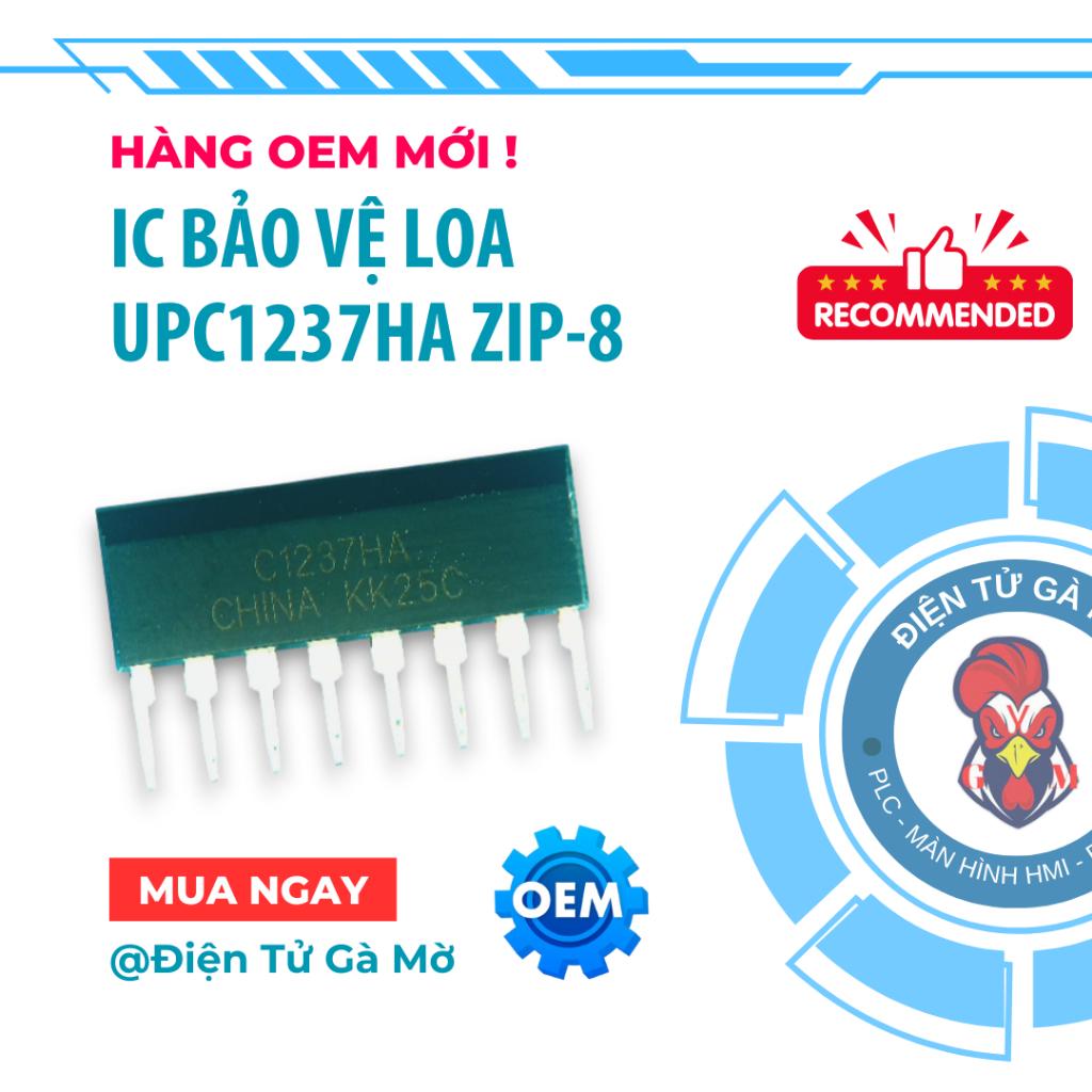 [1 CON] IC Bảo Vệ Loa, UPC1237HA C1237HA ZIP-8, Hàng OEM Mới