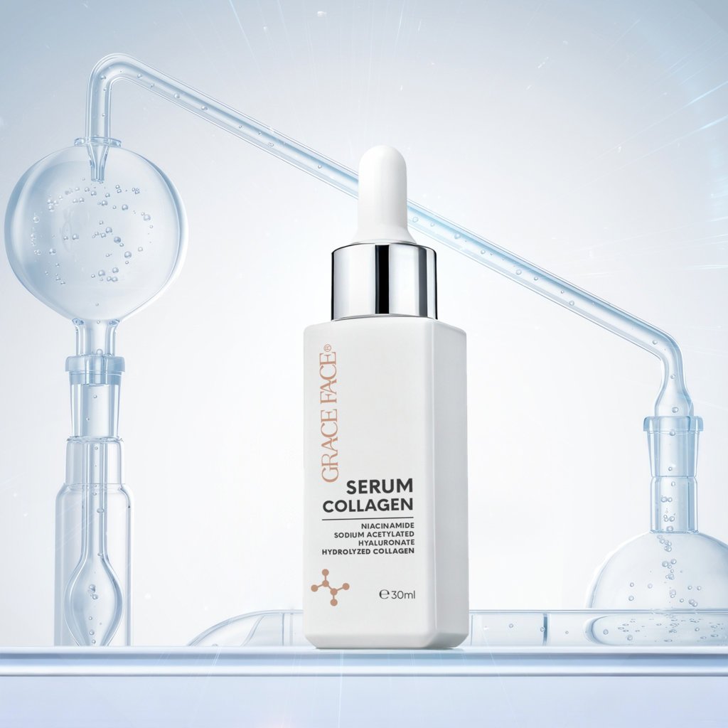 (Bản nâng cấp) Serum siêu HA + Collagen thủy phân căng bóng dưỡng trắng chống nhăn Grace Face 30ml | BigBuy360 - bigbuy360.vn