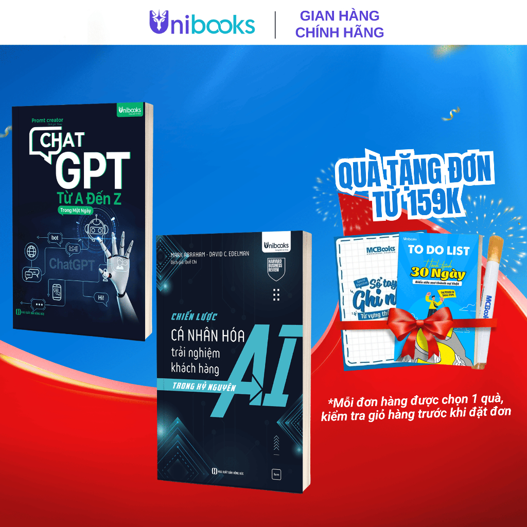 Sách - Combo AI + Chat GPT từ A đến Z - Công cụ nâng cao hiệu suất làm việc
