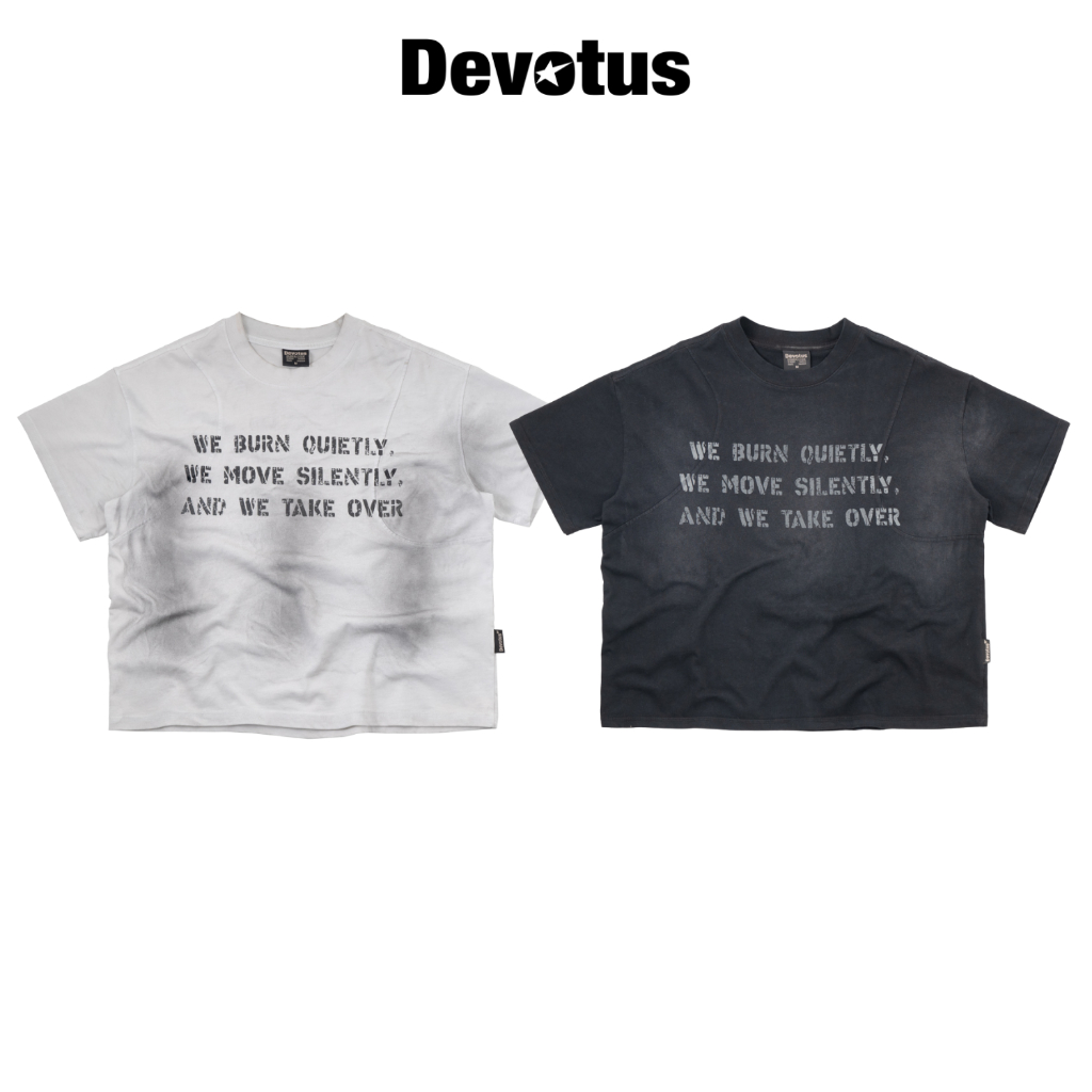 ÁO Thun 100% COTTON 300GSM in lụa trame BIG BOXY DEVOTUS - OVERTHROW TEE RÃ RẬP