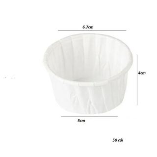 Set 50c, Set 100c Cupcake giấy NƯỚNG MUFFIN, Cupcake giấy nướng (chén giấy) mầu trắng,nâu _CT Mart Tam Trinh