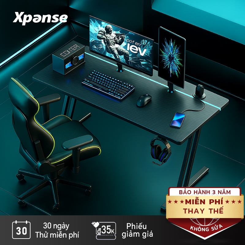 F3 bàn gaming Xpanse nắp lật giấu dây,bàn làm việc | bàn máy tính loại ZK,tải trọng 200KG,đa năng,gọn gàng