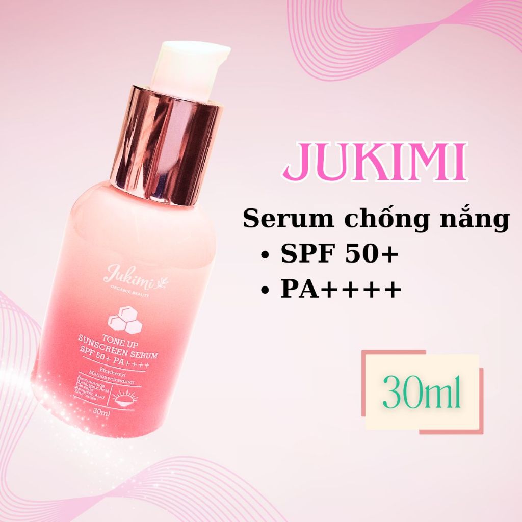 Serum chống nắng Nhật Bản Jukimi 30ml SPF50+, PA++++ chứa tế bào gốc chống nắng hiệu quả - V7