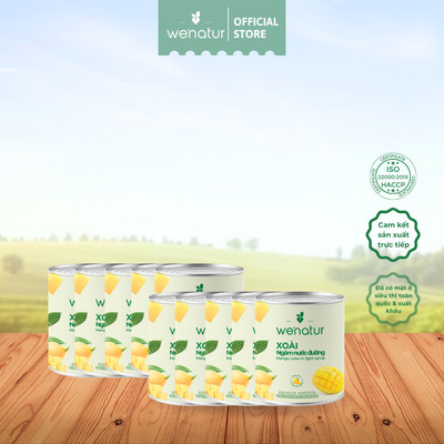 [COMBO SỈ GIÁ TỐT] Combo Xoài Viên Ngâm Nước Đường Đóng Lon 565g
