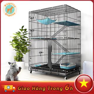  🐱Chuồng mèo gấp gọn BIGSIZE chuồng mèo giá rẻ Lồng chuồng chó mèo giá rẻ Tặng khay Có 3 4 tầng 