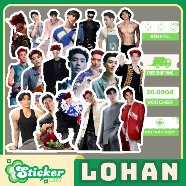 Bộ 50 sticker LOHAN anh trai say hi mùa 2 mới nhất chống nước tranh trí ốp lưng,...s396