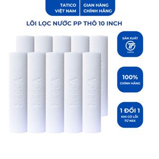 COMBO 10 lõi lọc nước PP 10 inch thô, lõi số 1 cho các máy lọc nước, không nắp bịt