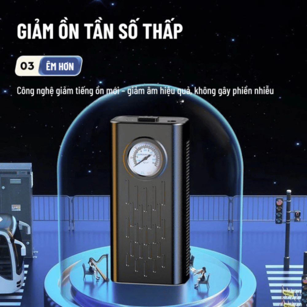 Máy Bơm Lốp Xe Ô Tô Xe Máy Xe Đạp Không Dây Cầm Tay Có Đồng Hồ Hiển Thị, Công Suất Lớn Dùng Sạc Nhỏ Gọn Tiện Lợi | BigBuy360 - bigbuy360.vn