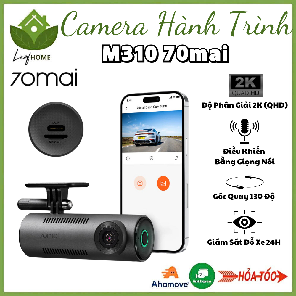 Camera Hành Trình 70mai Dash Cam M310 Bản Quốc Tế Cam Ghi Hình 2K Sắc Nét Giám Sát Đỗ Xe 24H