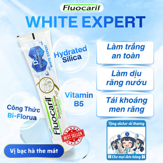  Kem đánh răng Fluocaril White Expert hương bạc hà Làm trắng vượt trội dành cho răng niềng Chính hãng 