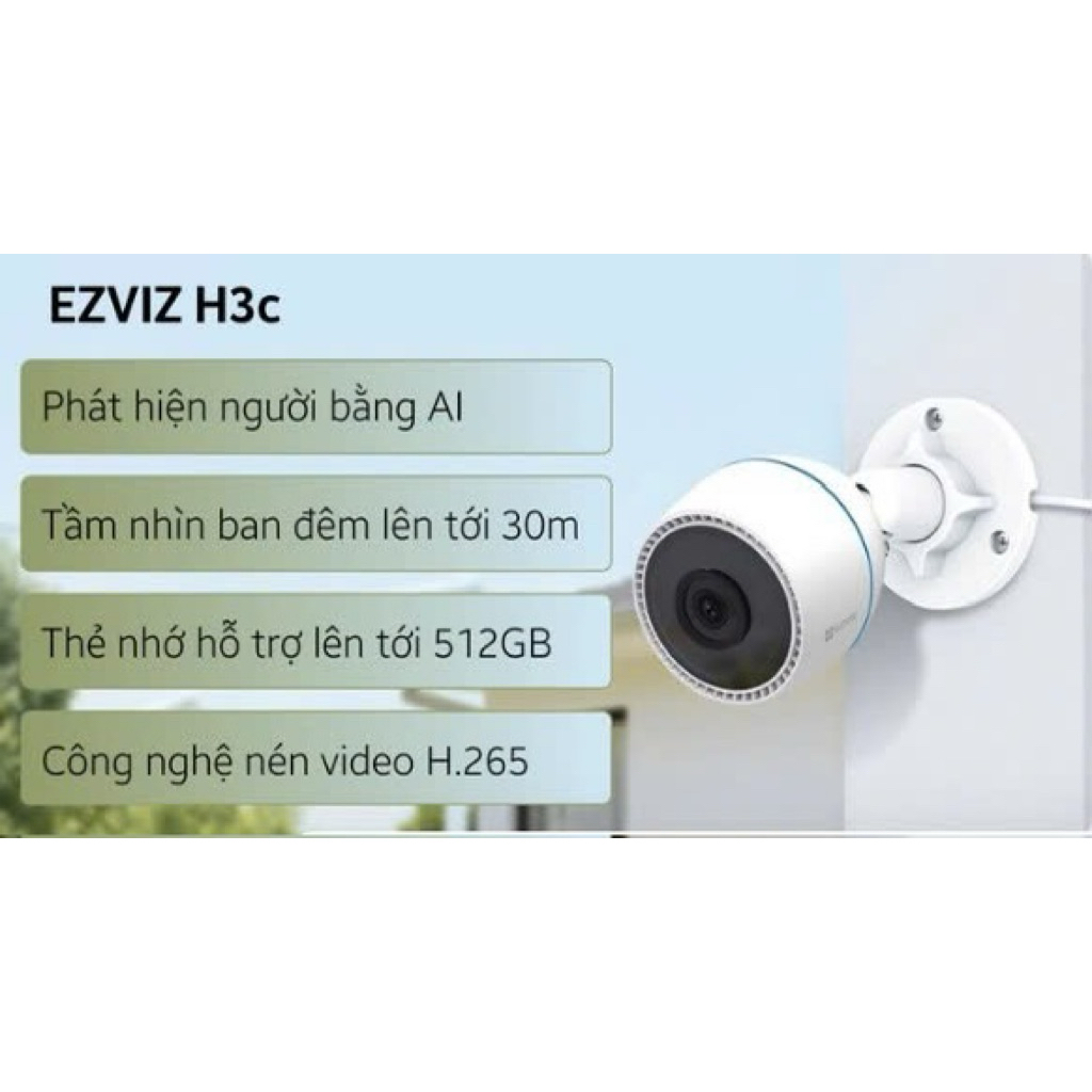 Camera IP ngoài trời 2MP EZVIZ H3C 1080P Full Color