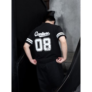 Áo thun thể thao hiện đại Phiên bản Black - Form America, tay lỡ unisex, 100% Cotton 2WS