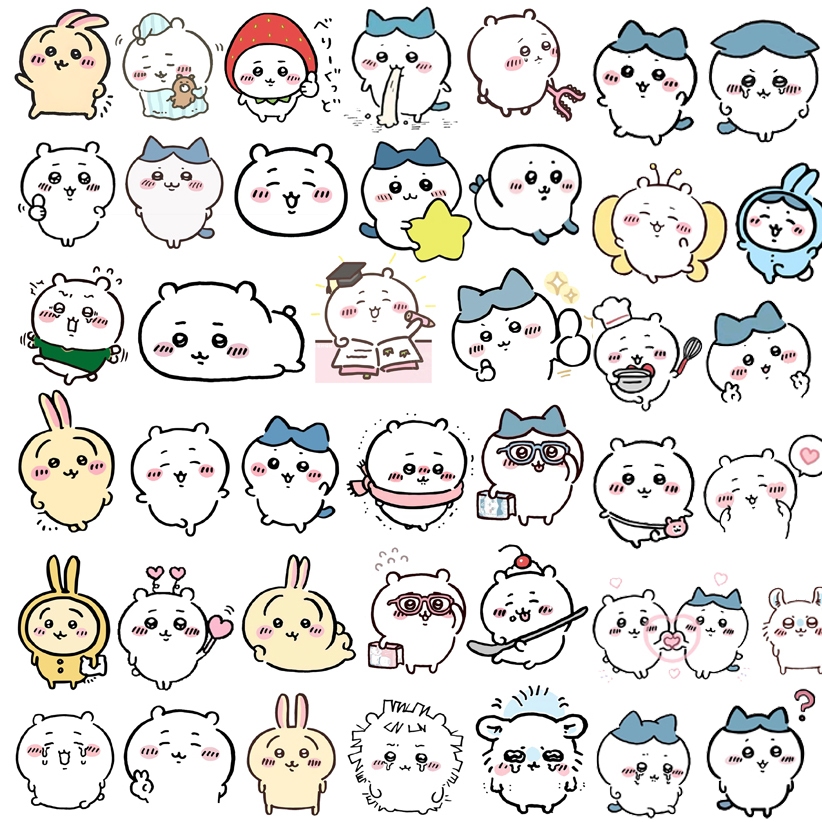 Sticker anime Chiikawa usagi rakko Hachiware/ sổ tay Chiikawa kute dễ thương