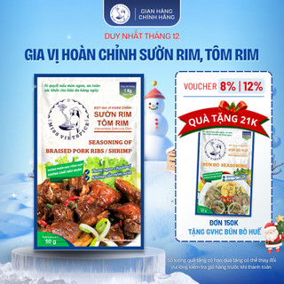  Gói gia vị hoàn chỉnh nấu SƯỜN RIM TÔM RIM 60g từ Miss Vietspice | Gia vị nấu ăn tiện dụng cho mọi bữa cơm gia đình. 