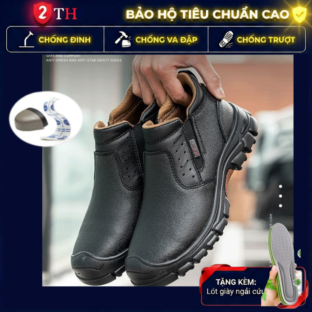 [SIÊU BỂN] Giày Bảo Hộ Da  Siêu Bền 2TH-88