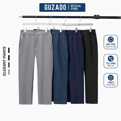 Quần Tây Âu Nam Cạp Chun Mẫu Premium,Vải Gió Thể Thao Co Giãn Cực Tốt,Thoải Mái Vận Động GDC03-GADC25W003