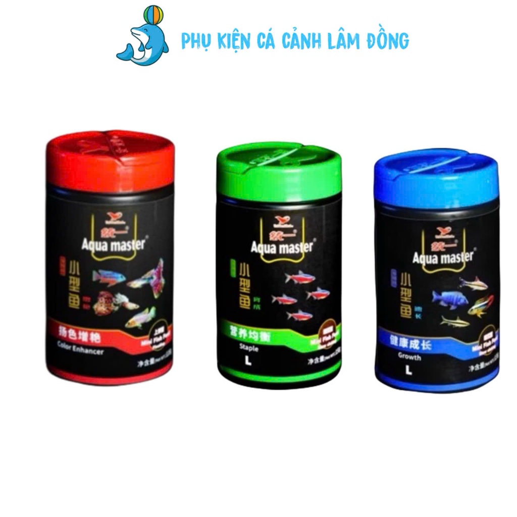 Aqua master - Thức ăn cao cấp cho các loại cá miệng nhỏ - cá thủy sinh hủ 68gr và 118gr cho cá cảnh 