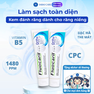  Kem đánh răng cho răng niềng Fluocaril Ortho bạc hà the mát làm sạch chuyên sâu và ngăn ngừa sâu răng 100g 
