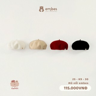  Mũ Nồi Cho Bé Embes Mũ Cho Bé Gái Dáng Mũ Bérets Chất Dạ Dày Dặn Giữ Ấm Cho Bé Gái Size Từ 1-4 Tuổi 